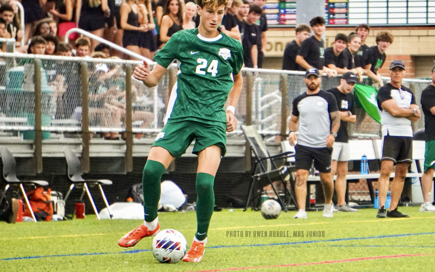 Soccer player with ball