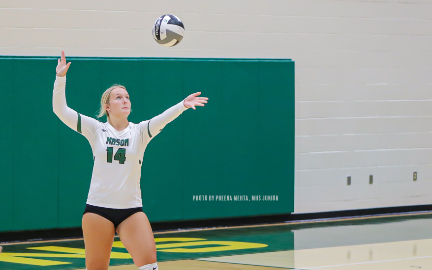 Girl playing volleyball